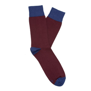 Made in Great Britain Men's Socks - Beautiful Twin Pack Burgundy