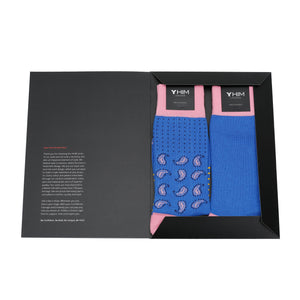 Made in Great Britain Men's Socks - Beautiful Twin Pack Blue